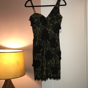 BCBG one shoulder cocktail dress